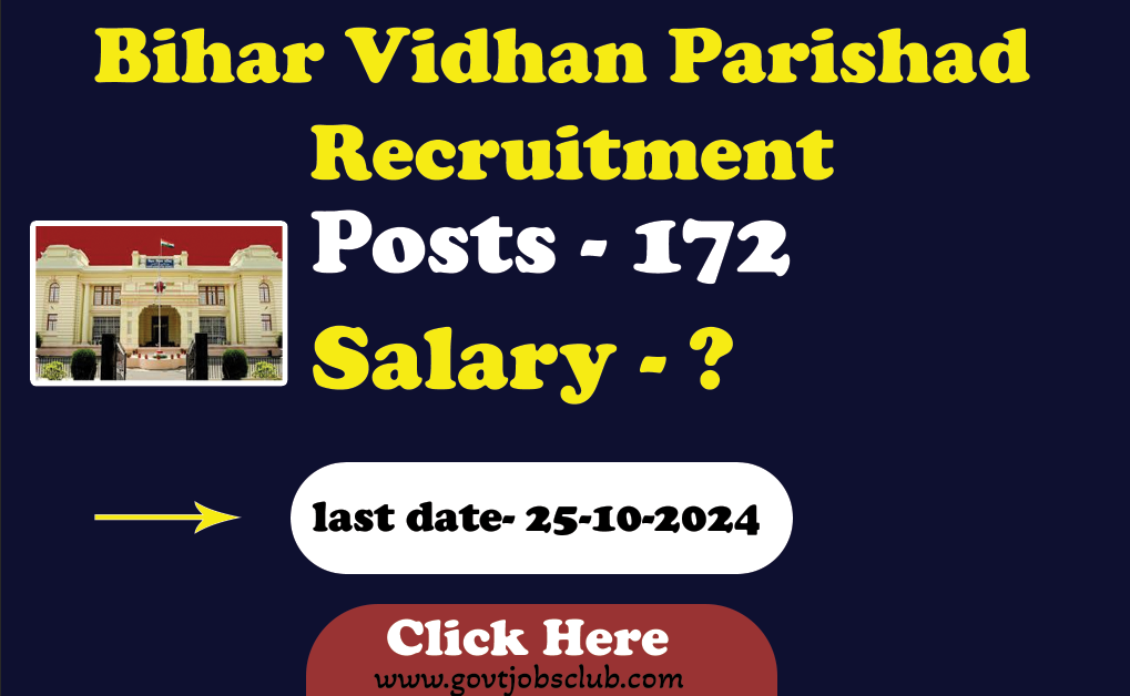 Bihar Vidhan Parishad Recruitment Security Guards and Drivers