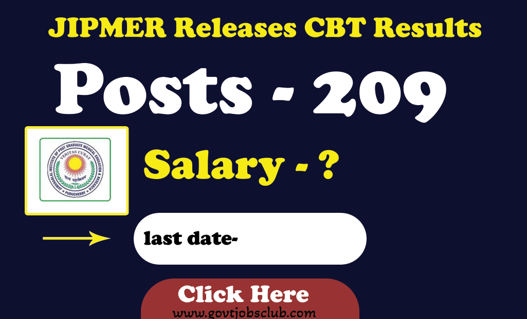 JIPMER Releases CBT Results for Group B & C