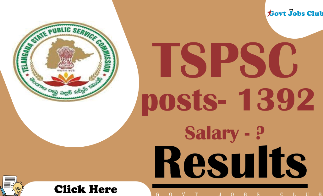 TSPSC Junior Lecturer Exam Provisional Results