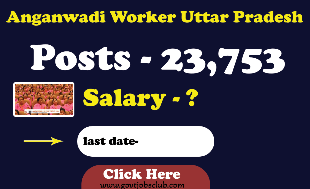 Anganwadi Worker Positions Open in Uttar Pradesh for 2024