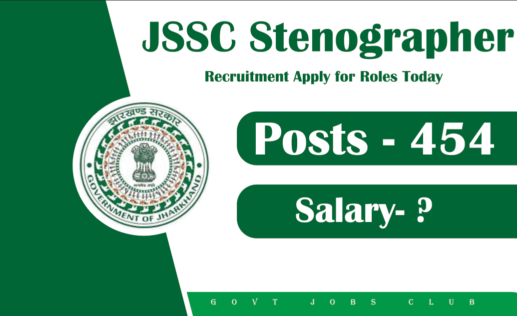 JSSC Stenographer Recruitment Apply