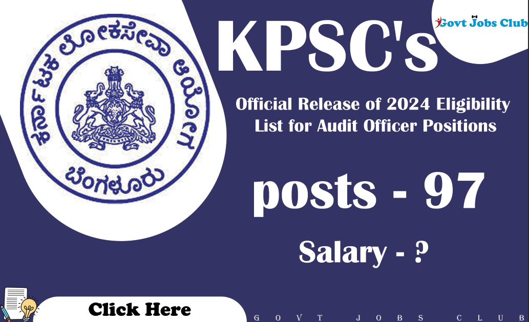 KPSC's Official Release of 2024 Eligibility List for Audit Officer Positions