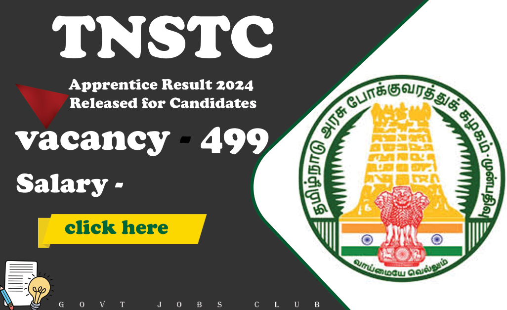 CV List for TNSTC Apprentice Result 2024 Released for Candidates