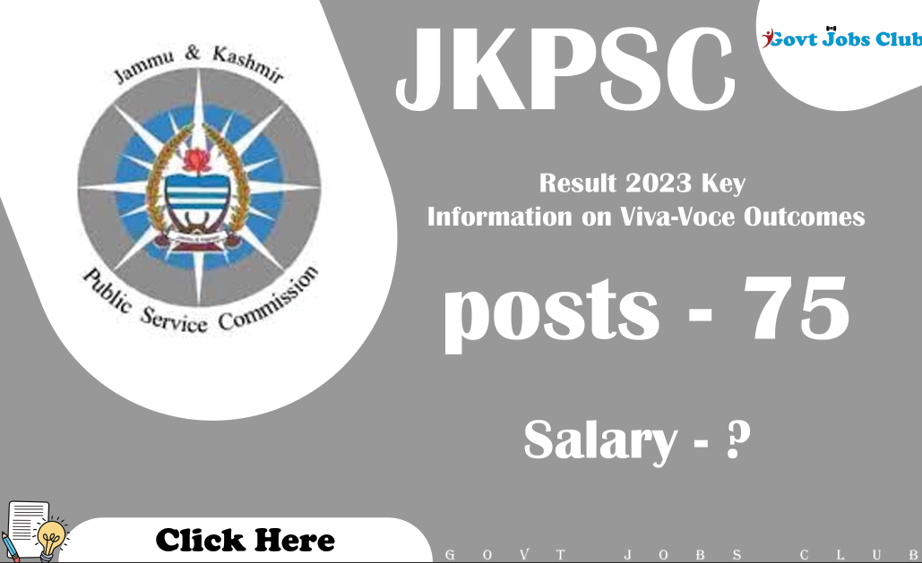 JKPSC CCE Result 2023 Key Information on Viva-Voce Outcomes