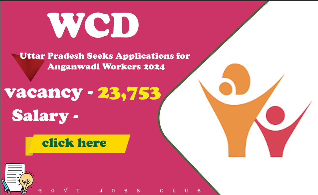 WCD Uttar Pradesh Seeks Applications for Anganwadi Workers 2024