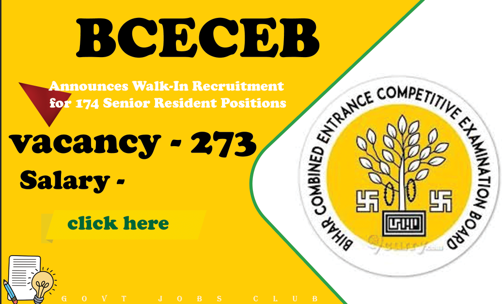 BCECEB 2024 Recruitment Senior Residents and Tutors Needed