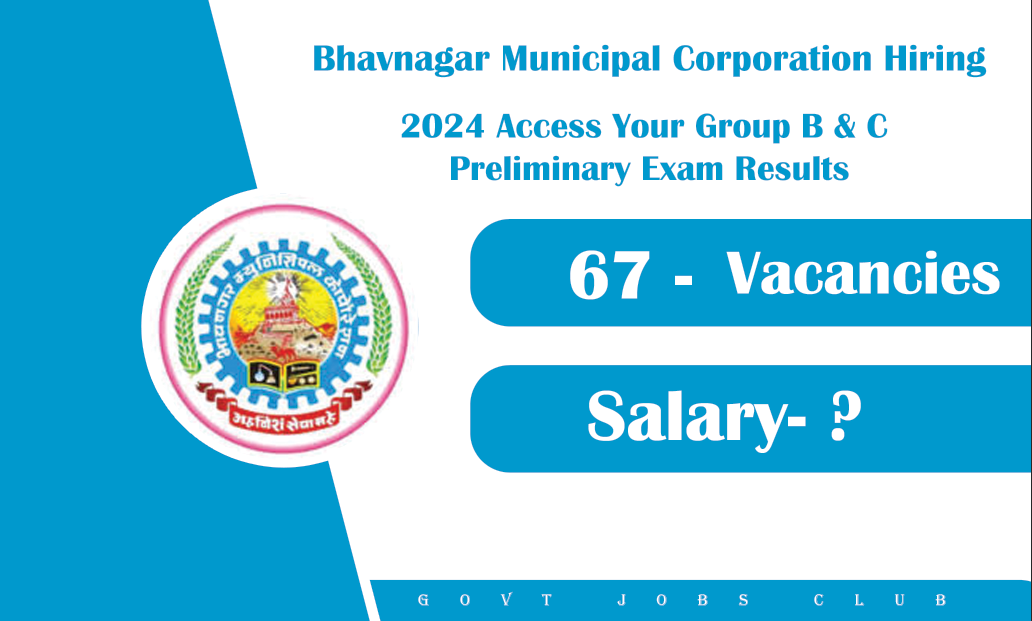 Bhavnagar Municipal Corporation Hiring Firemen and Jr Clerks 2024