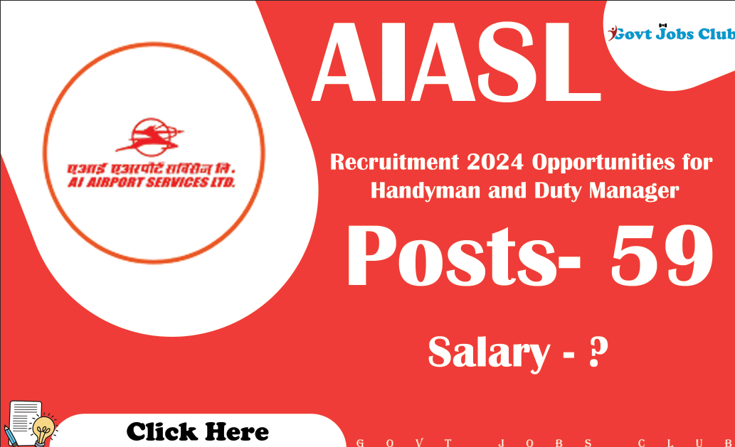 AIASL Recruitment 2024 Opportunities for Handyman and Duty Manager