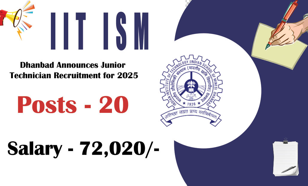 IIT ISM Dhanbad Announces Junior Technician Recruitment for 2025